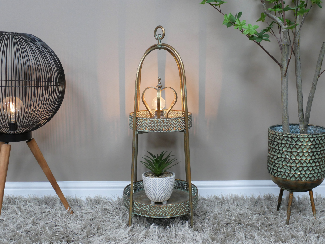 Moroccan Style 2 Tier Shelves