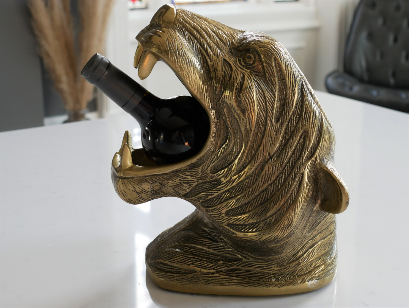 Tiger Head Bottle Holder