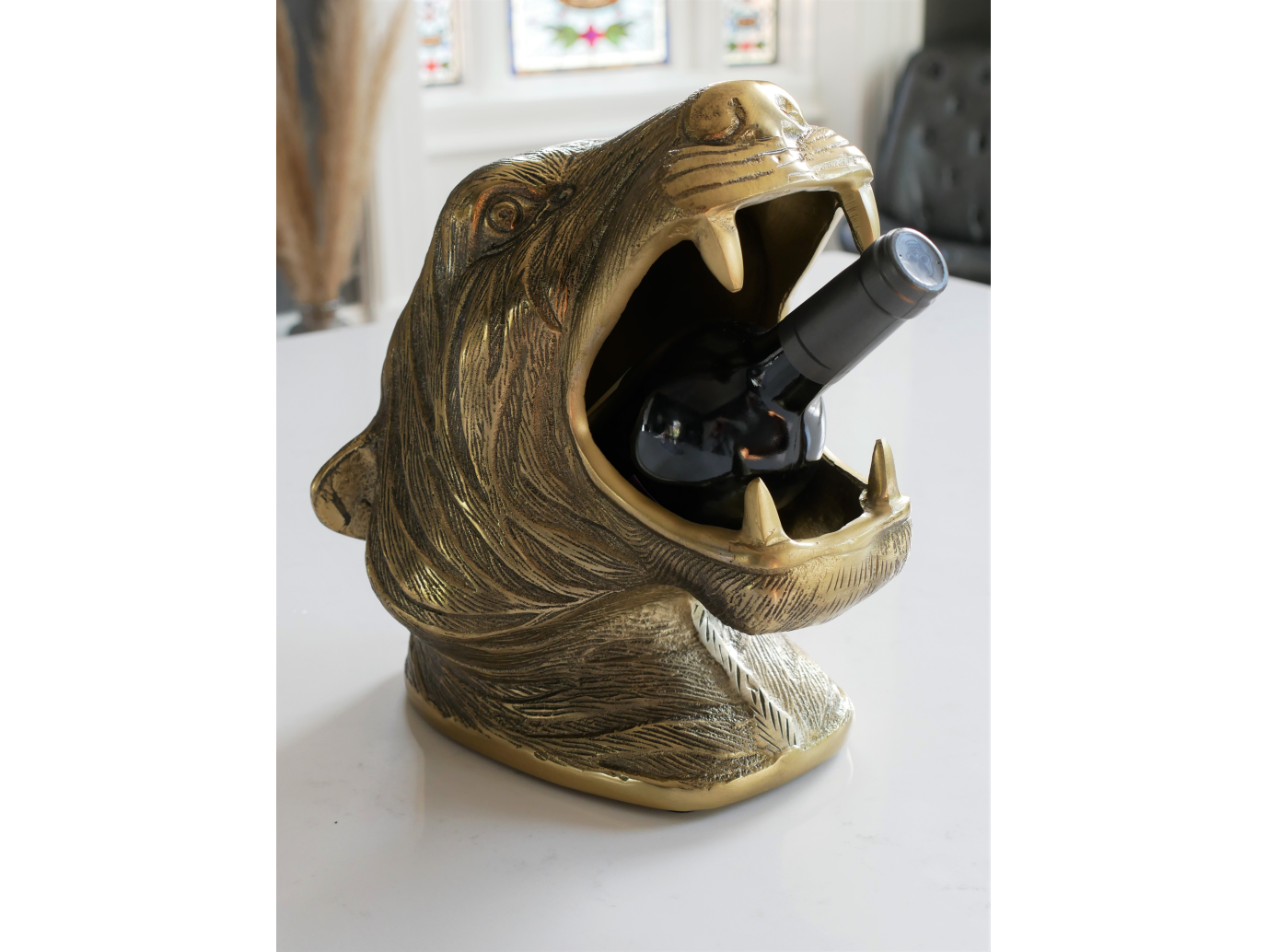 Tiger Head Bottle Holder