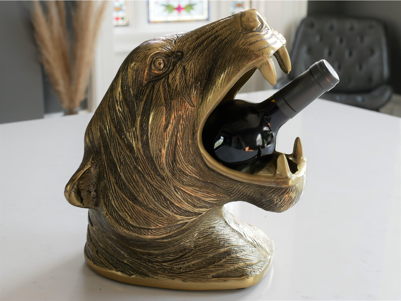 Tiger Head Bottle Holder