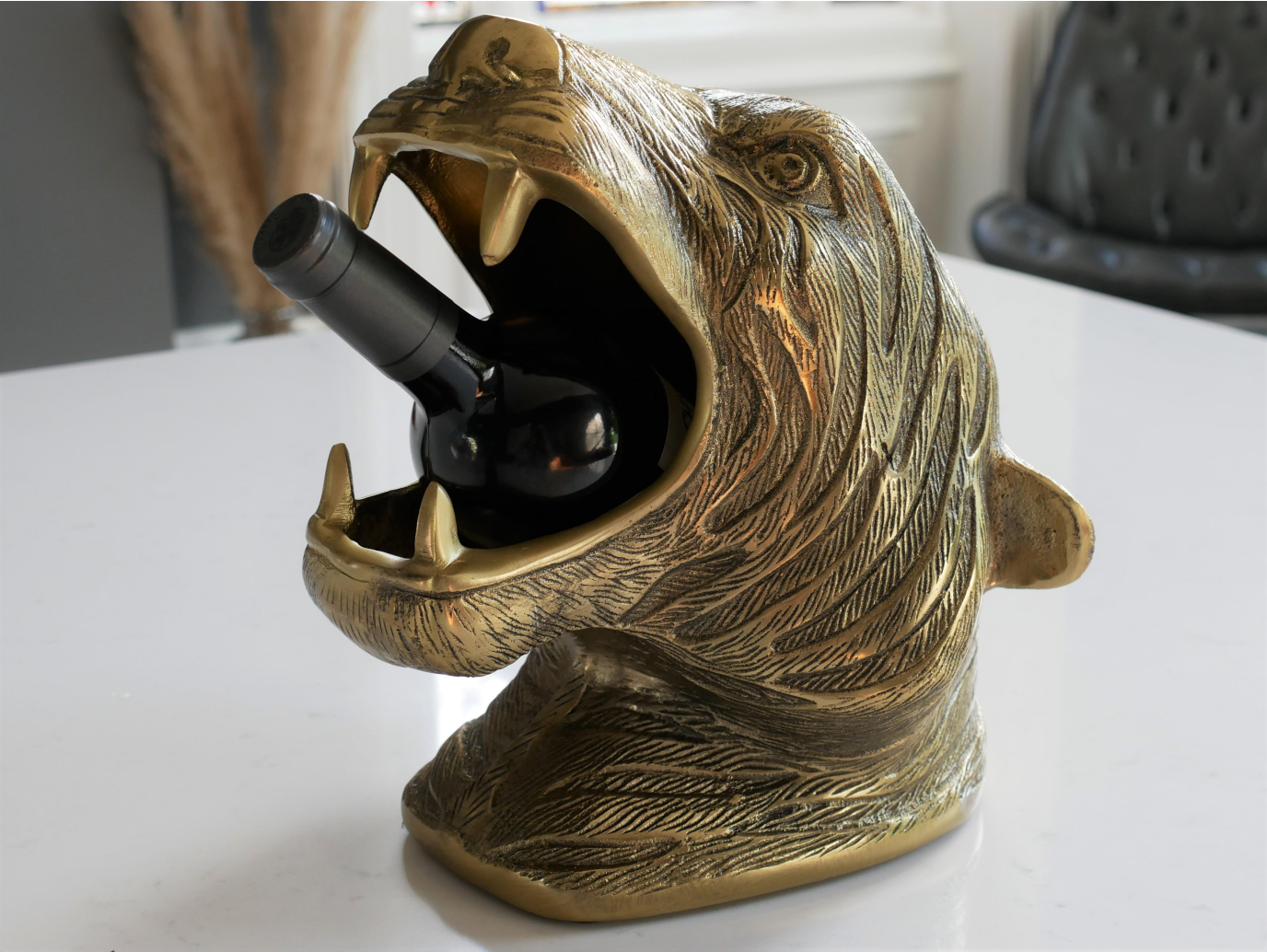Tiger Head Bottle Holder