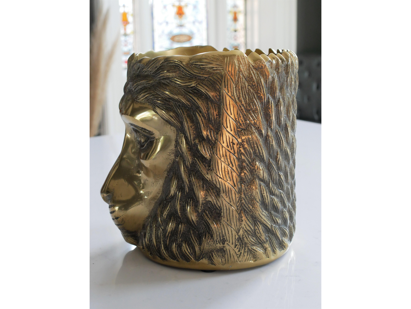 Lion Head Planter / Ice Bucket