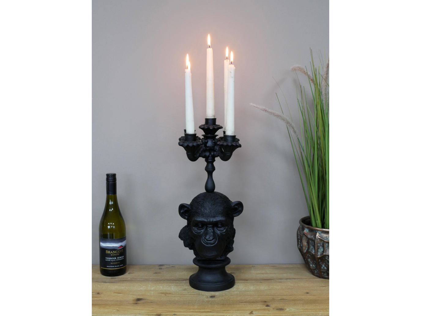 Monkey Head Candle Holder