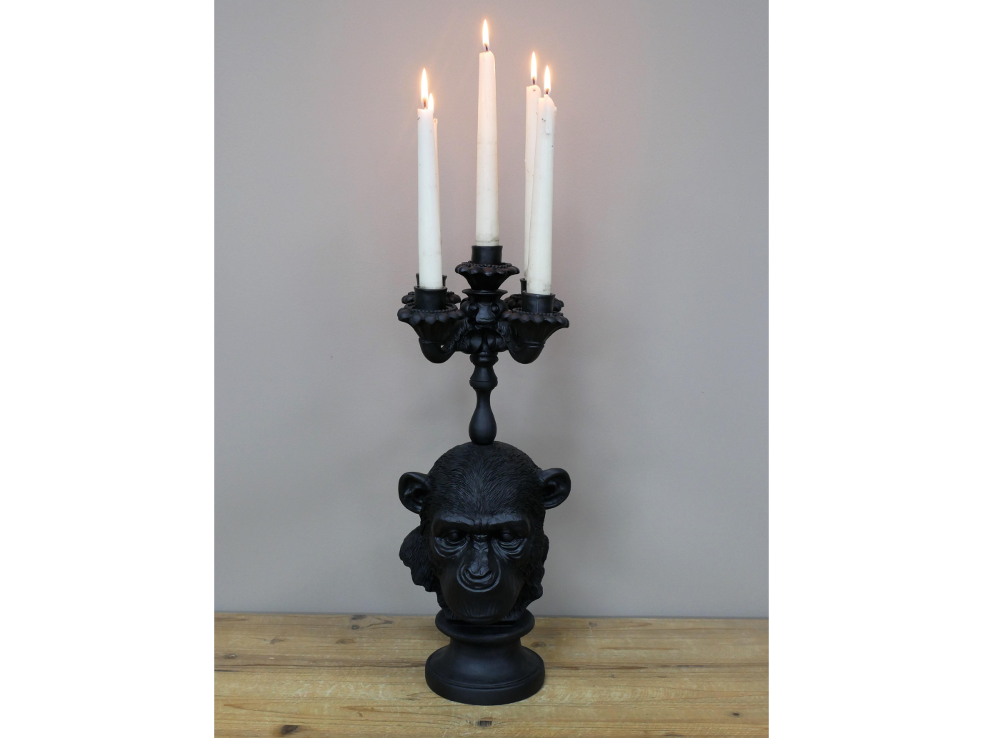 Monkey Head Candle Holder