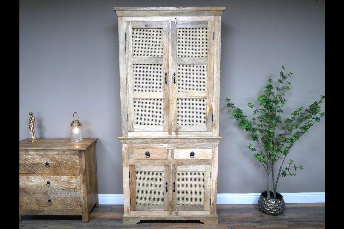 Large Rattan Storage Cabinet