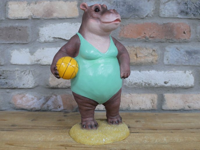 Hippo With Volleyball