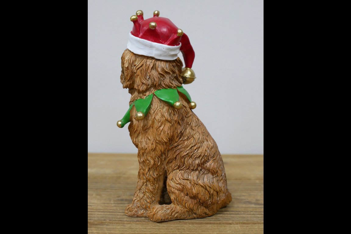 Dog With Christmas Hat