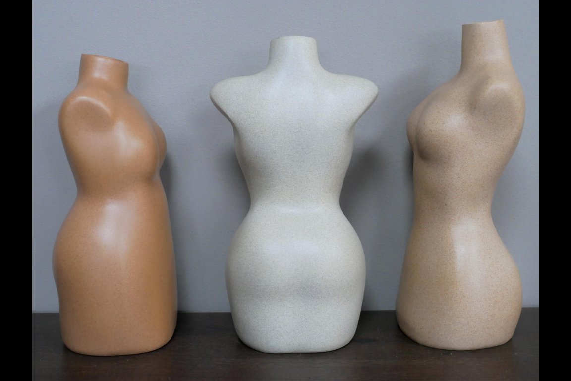 Set Of 3 Body Vases