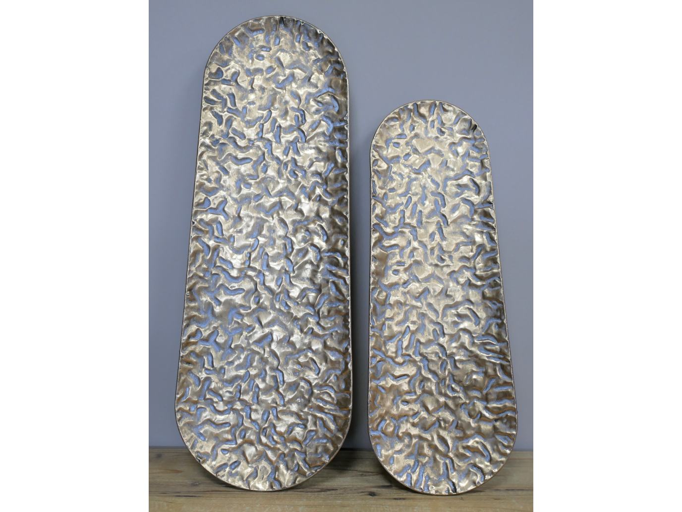 Set Of 2 Metal Trays