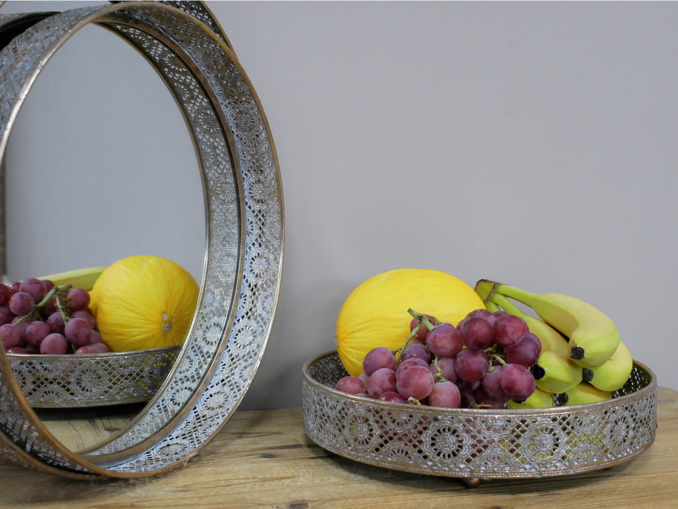 Set Of 3 Mirrored Trays