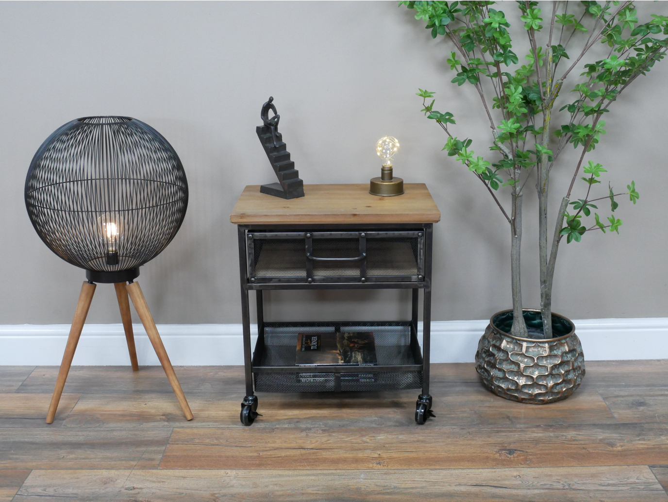 Industrial Bedside Cabinet