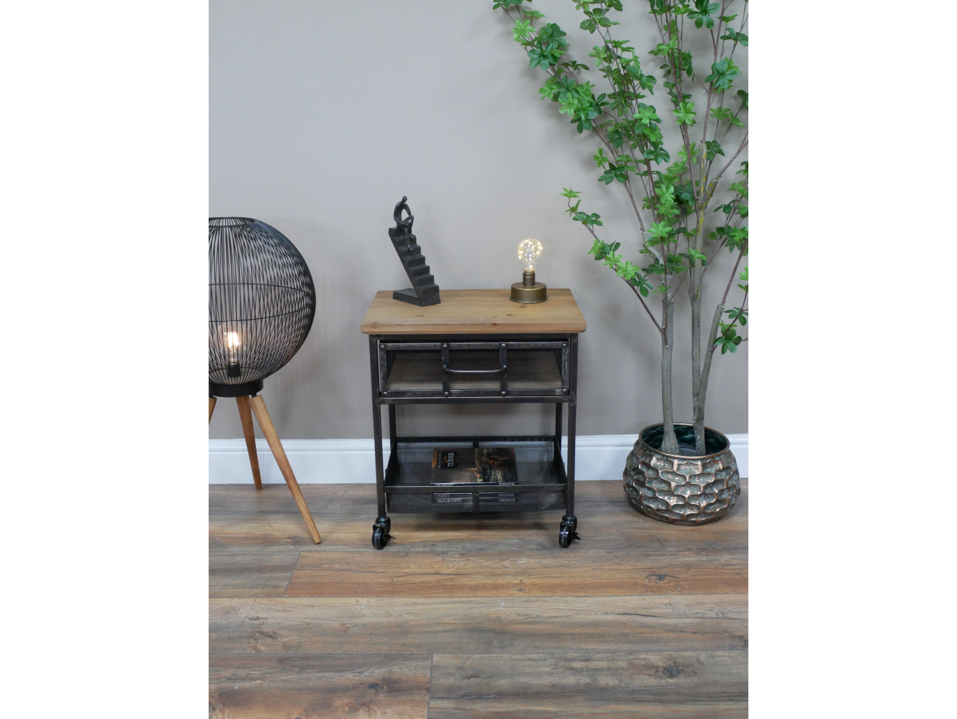 Industrial Bedside Cabinet
