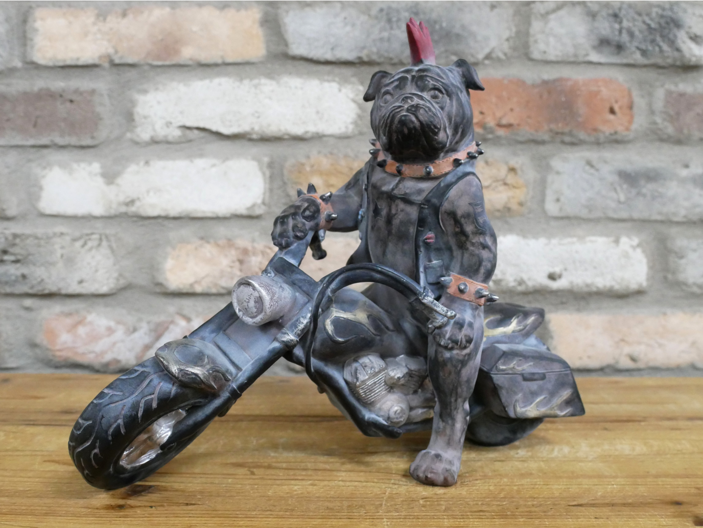 Bulldog On Motorbike