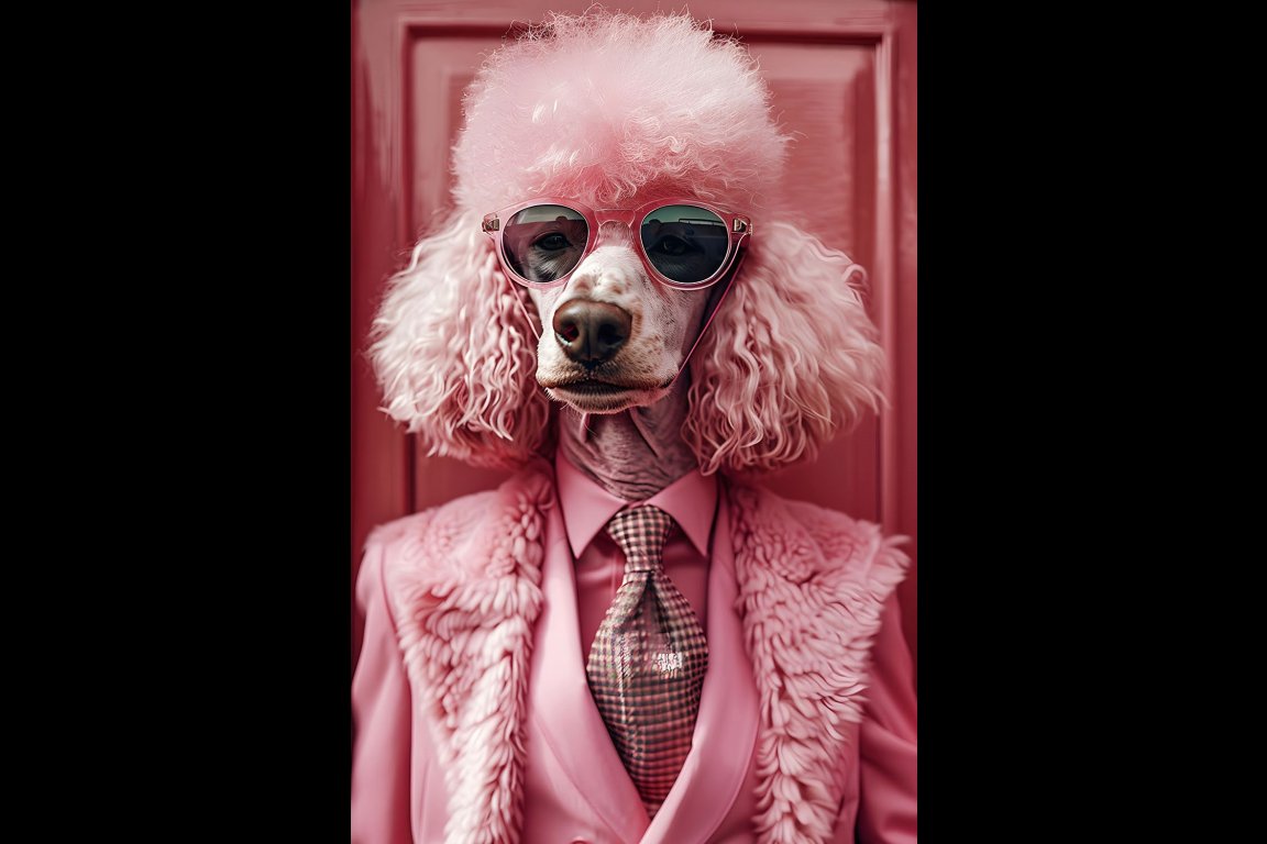 Pink Dog Wall Art*