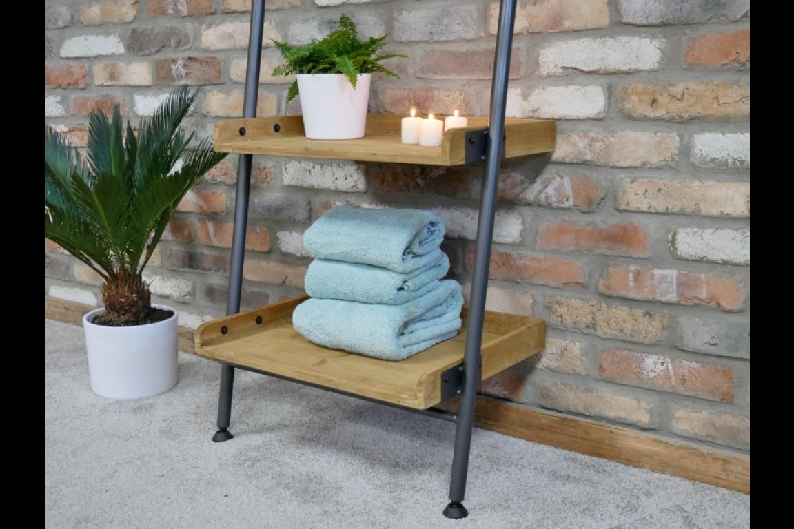 Industrial Shelves & Mirror
