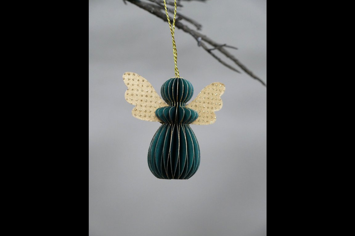 Set Of 6 Angels - Green