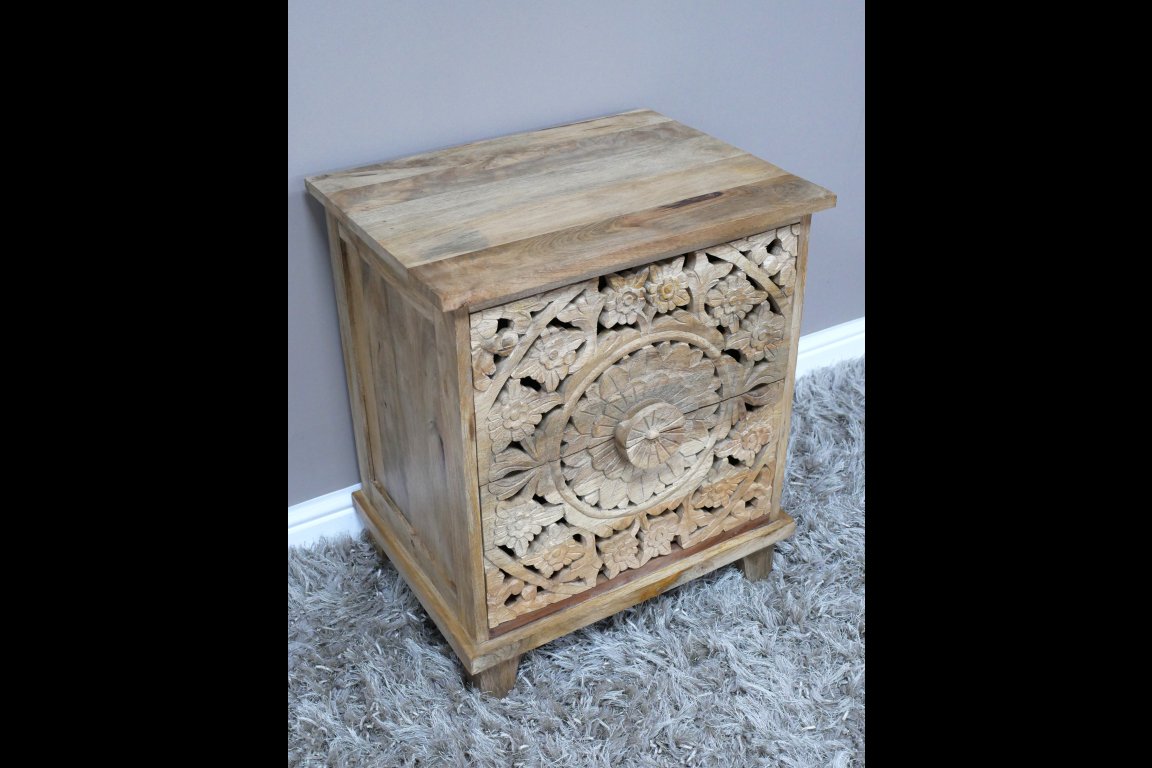Carved Bedside