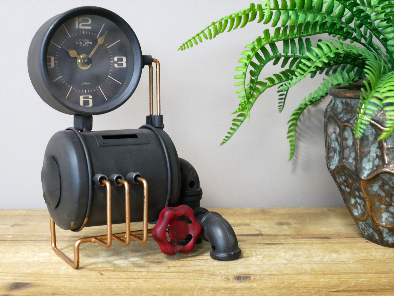 Pipe Clock & Money Bank