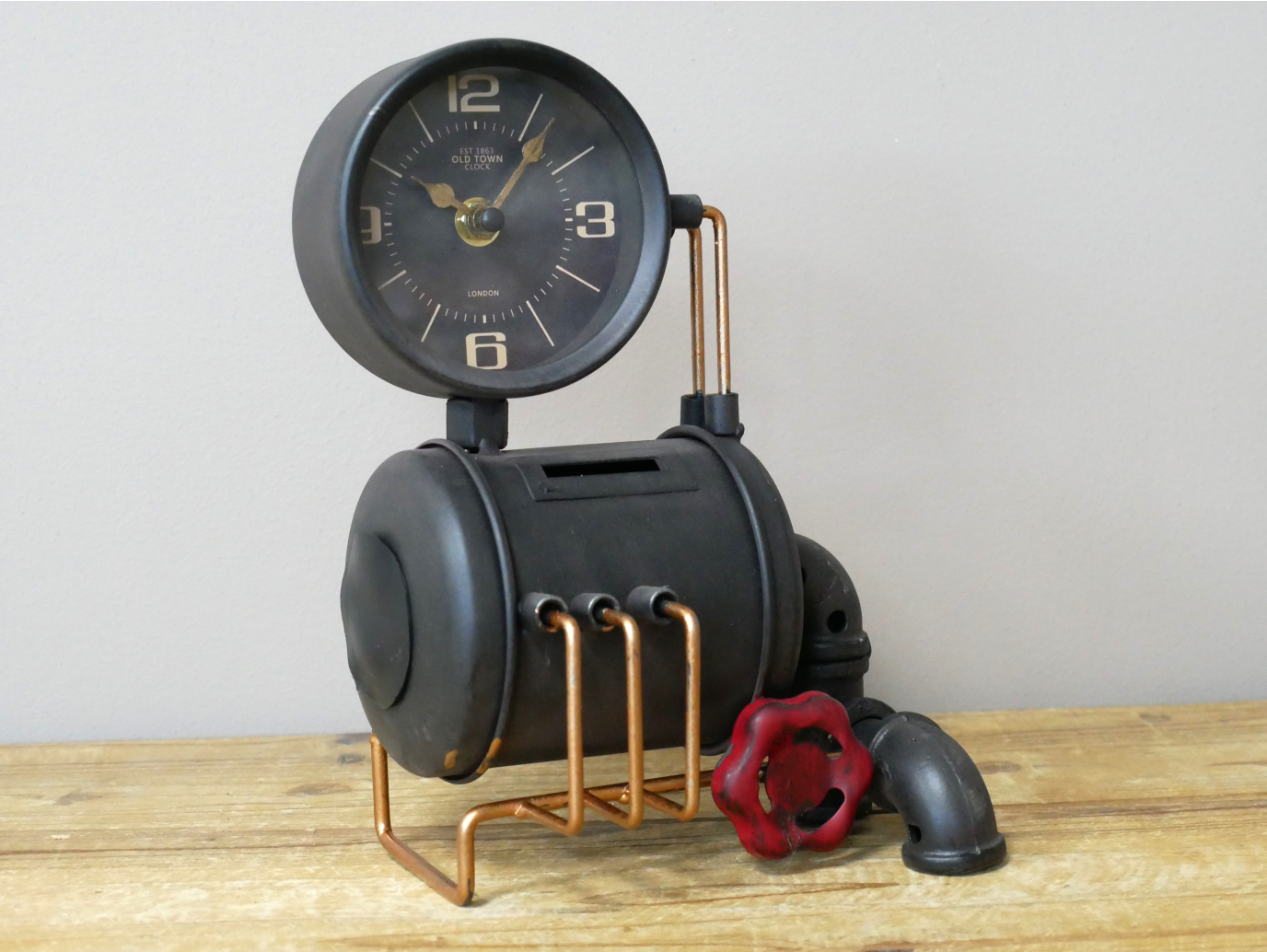 Pipe Clock & Money Bank