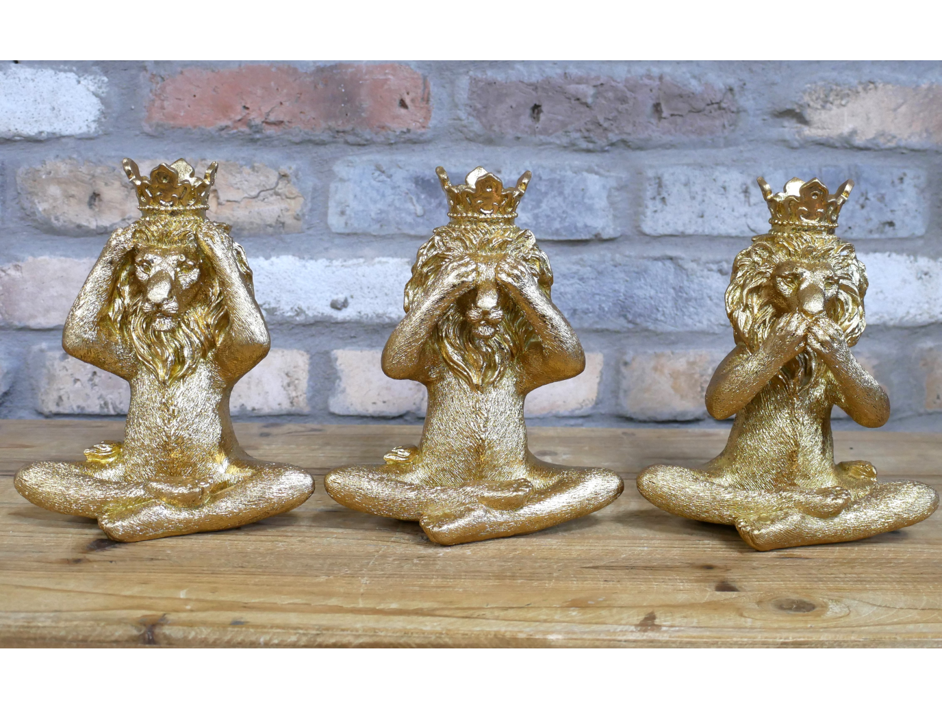 Set Of 3 Lions
