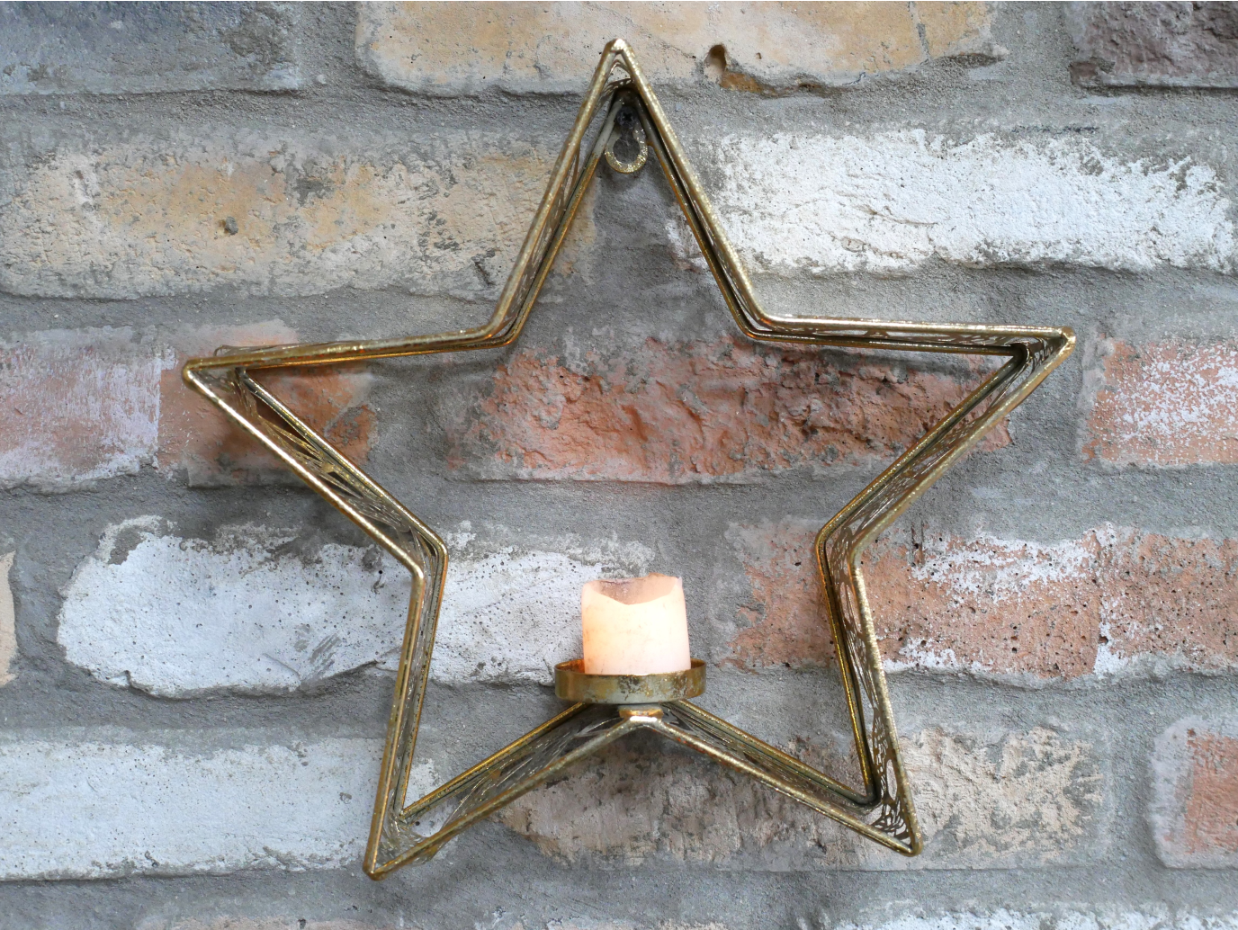 Star Wall Candle Holder