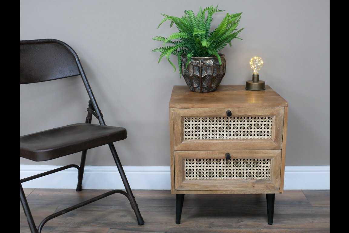 Rattan Bedside Cabinet