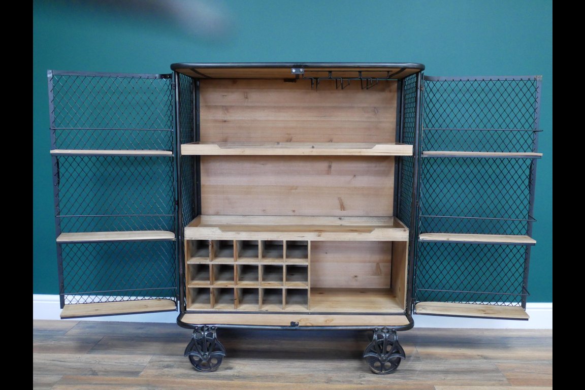 Industrial Bar Cabinet
