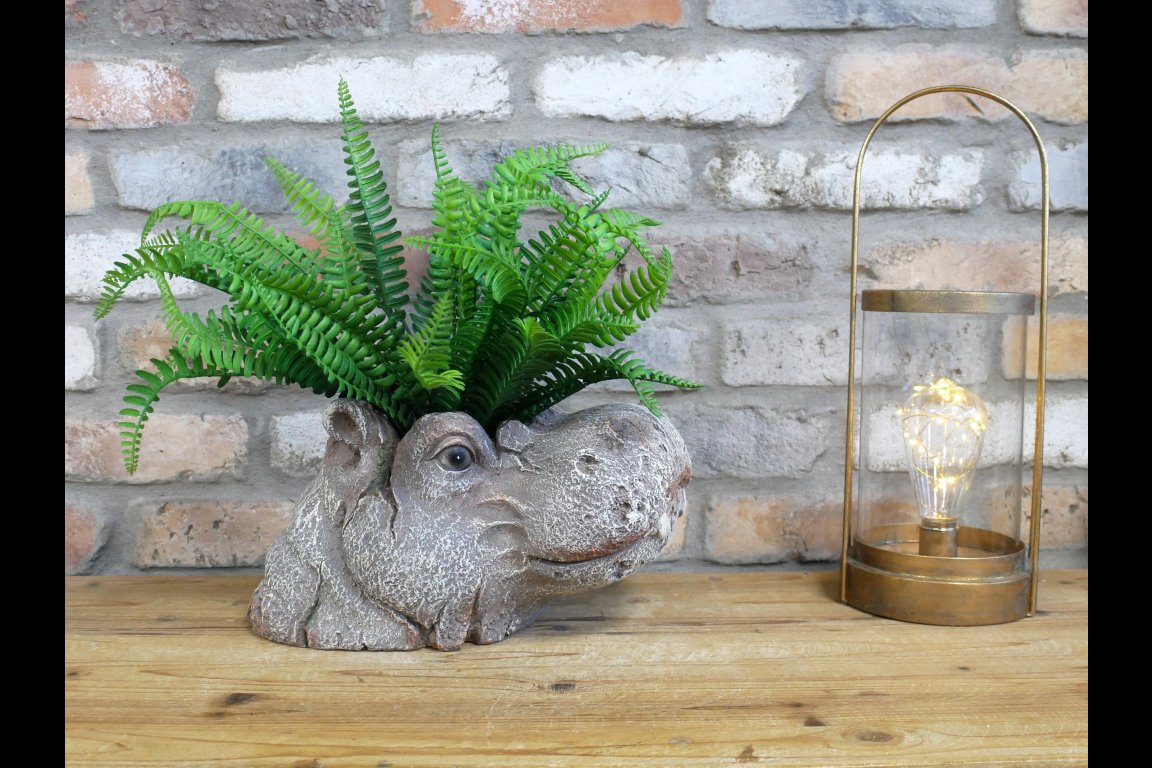Hippo Head Planter