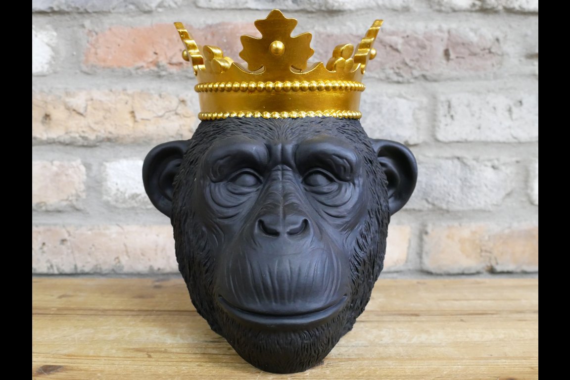 Gorilla Head With Crown