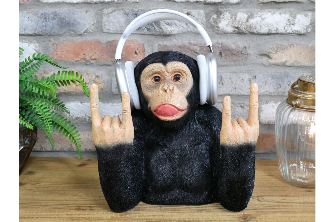 Rock n Roll Monkey Headphone Holder