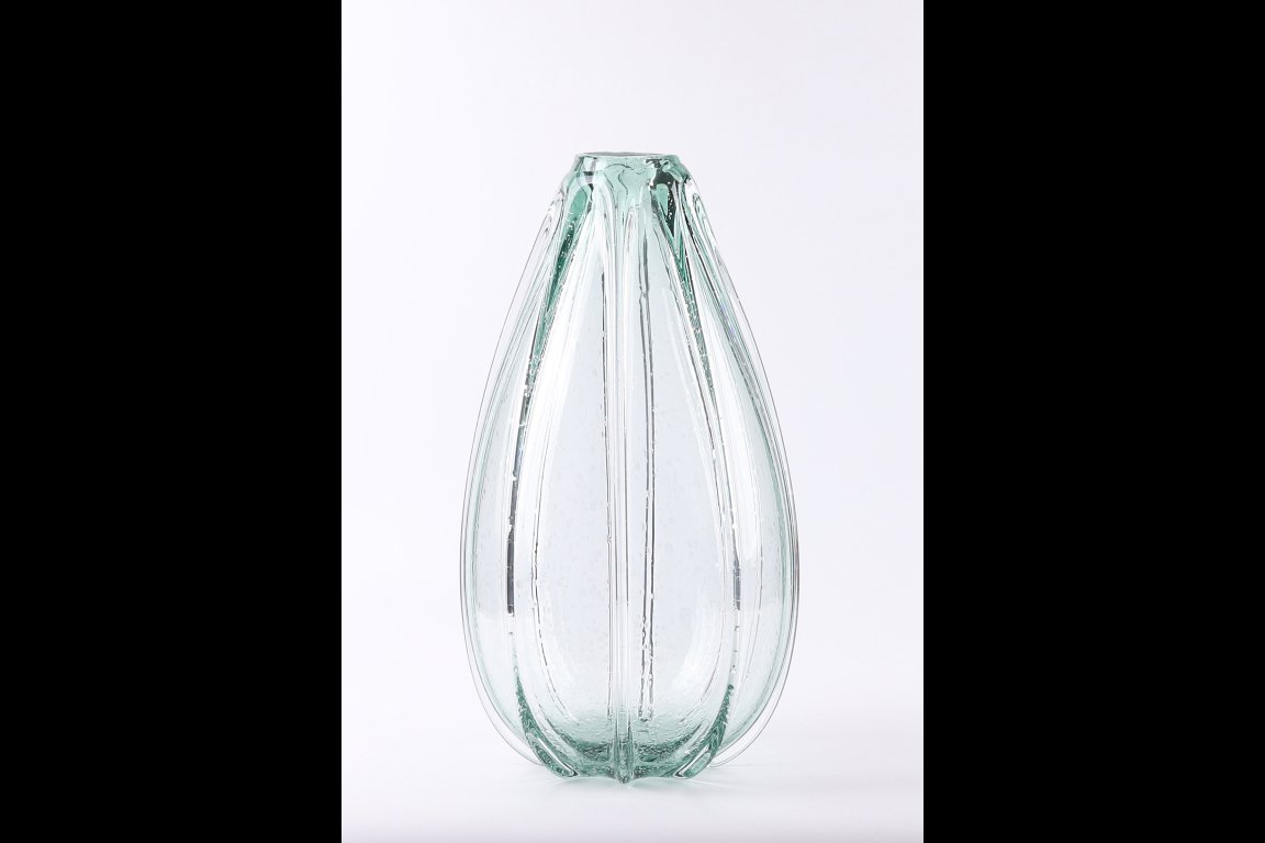 Light Green Tall Glass Vase