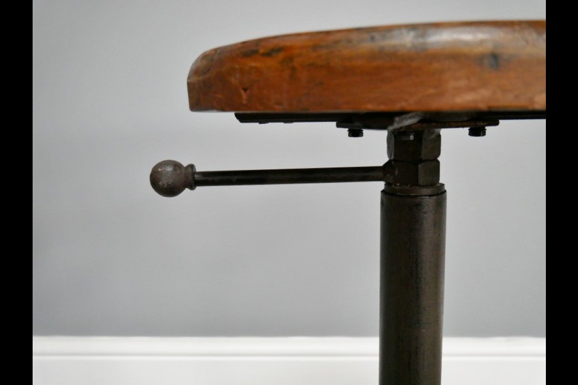 Stool With Wooden Top