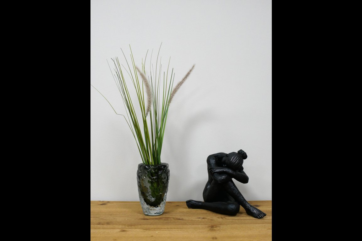 Small Black Glass Vase