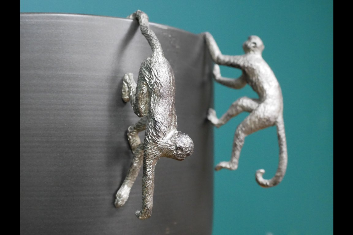Set Of 2 Monkey Pot Hangers