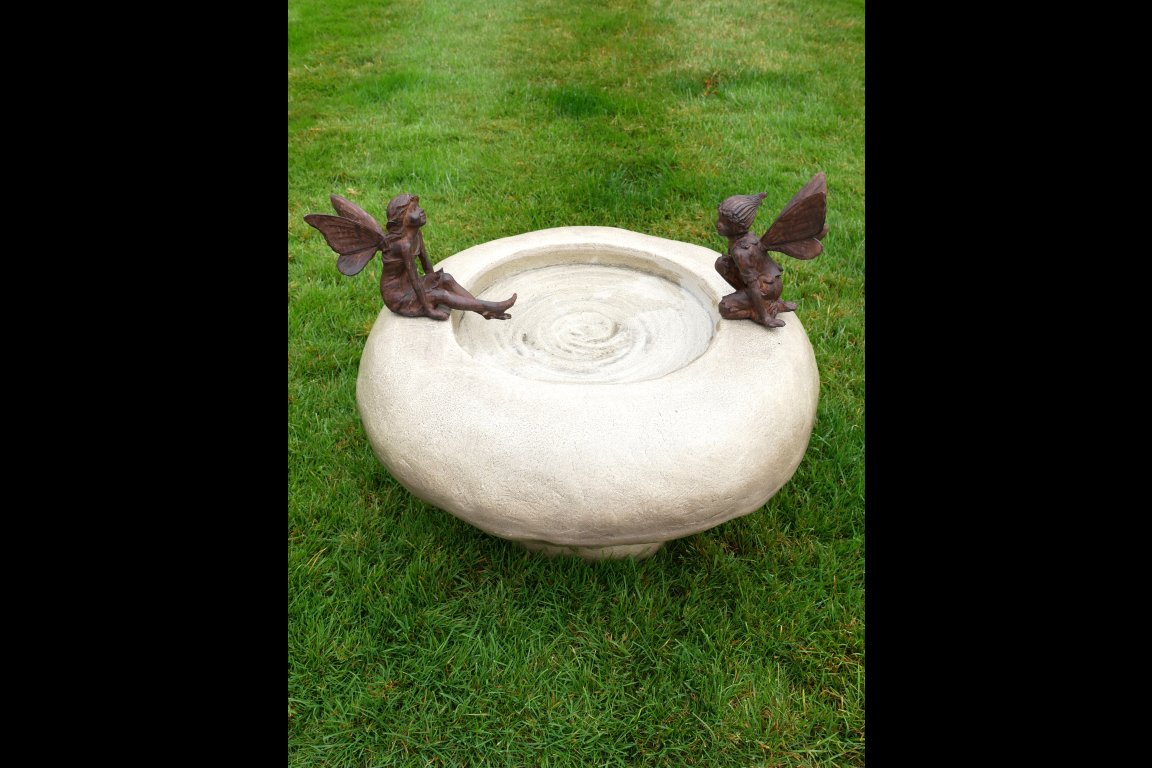 Bird Bath With Fairies