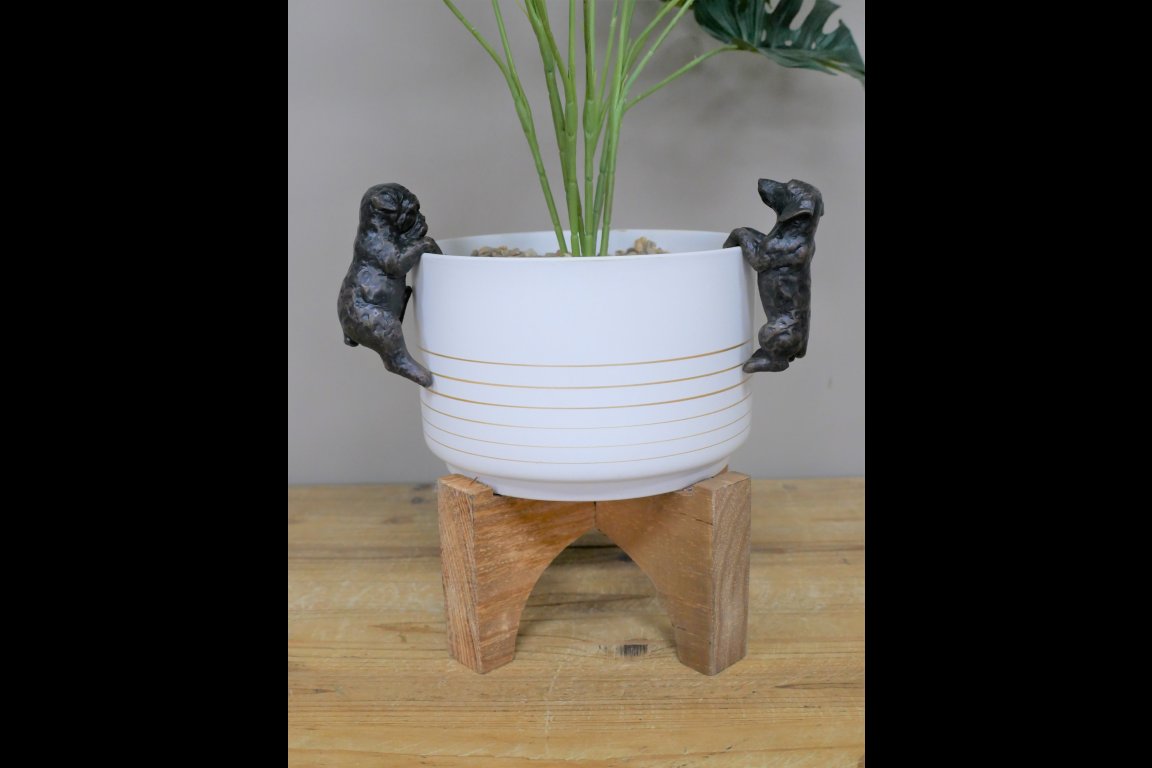 Set Of Two Dog Pot Hangers
