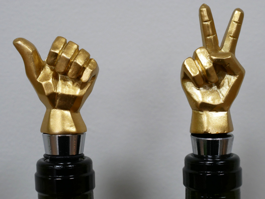 Set Of Two Bottle Toppers