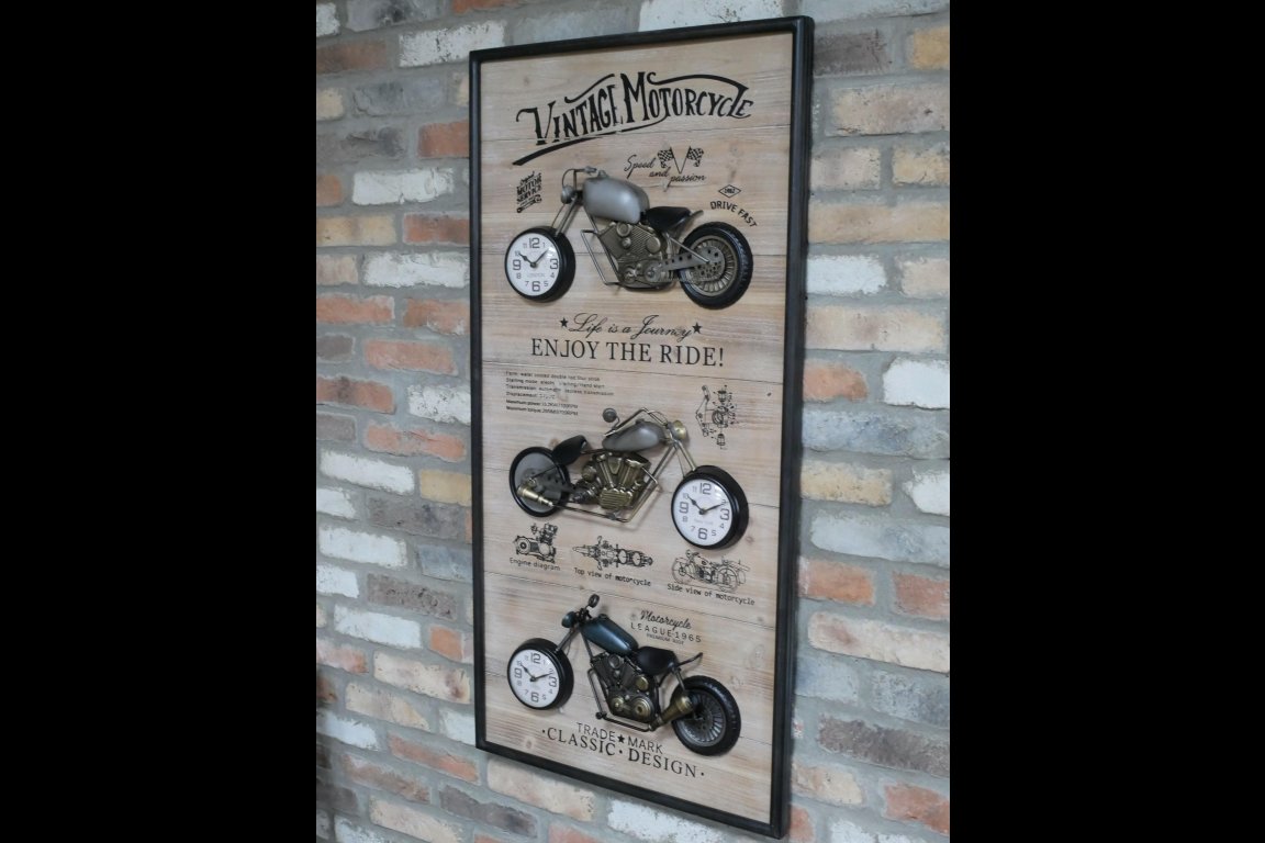 Motorbikes Clock