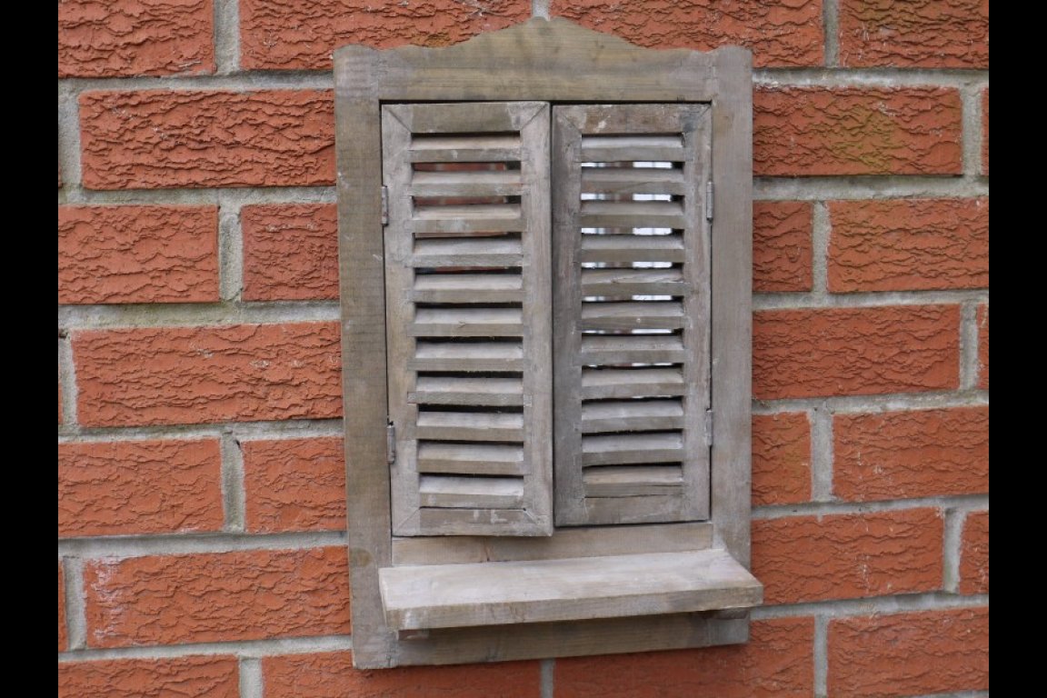 Shutter Mirror With Shelf
