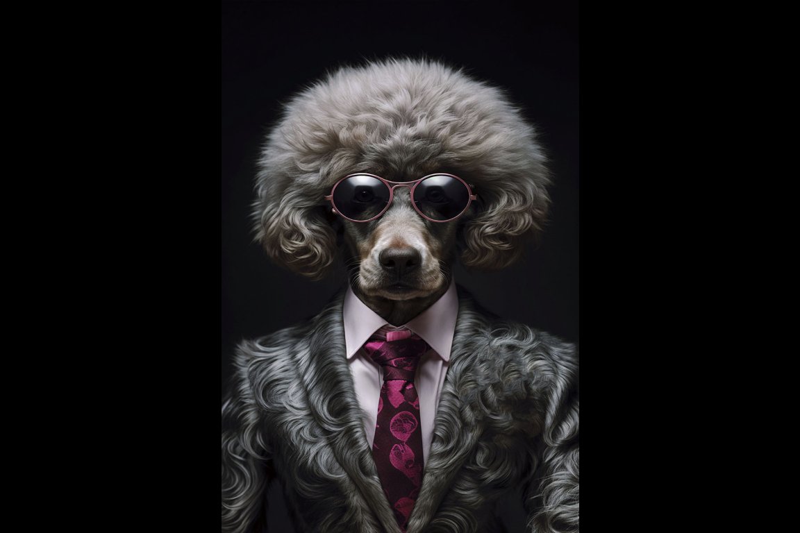Dog In Suit Wall Art