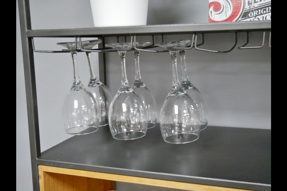 Retro Industrial Wine Cabinet
