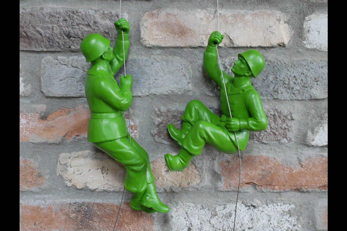 Set Of 2 Hanging Toy Soldiers