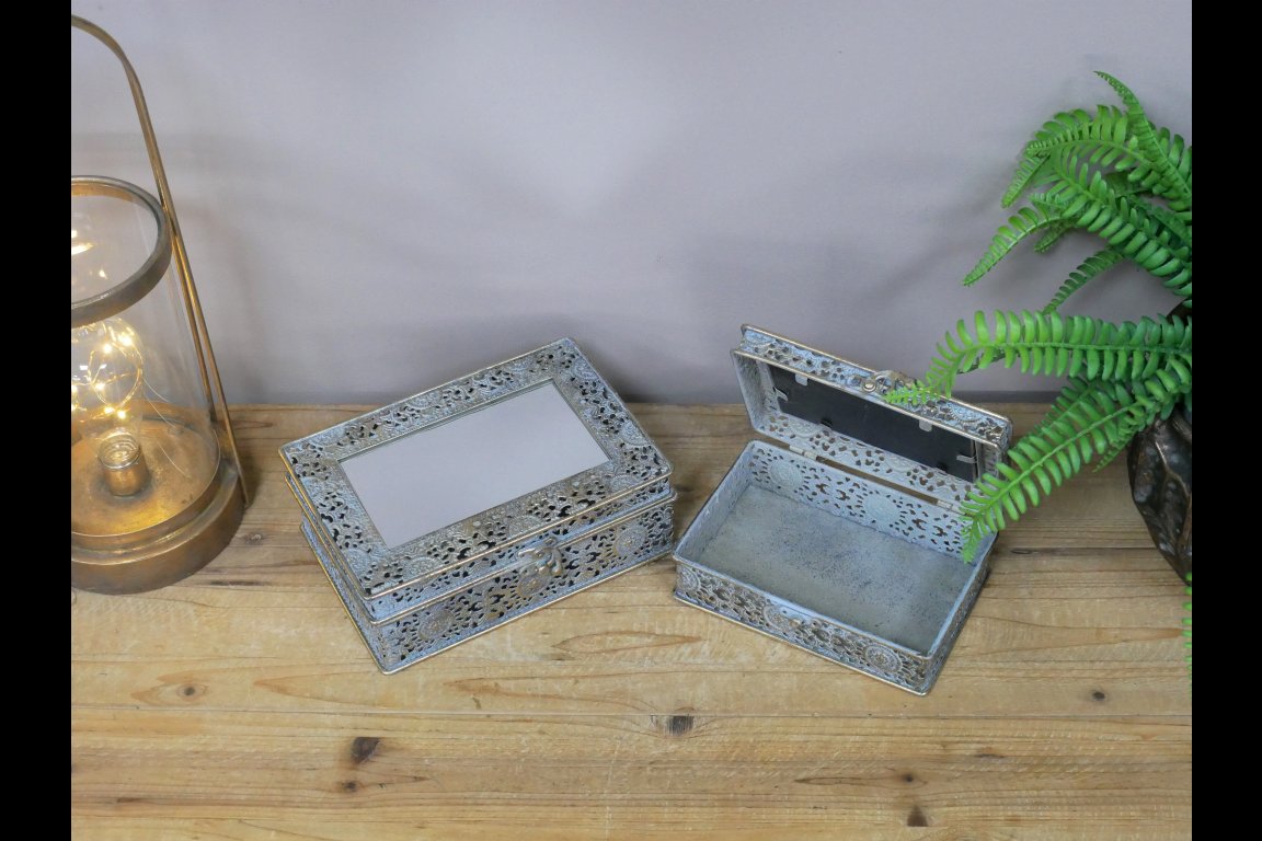 Set Of 2 Mirrored Boxes