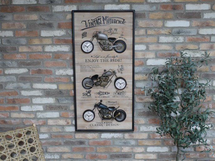 Motorbikes Clock