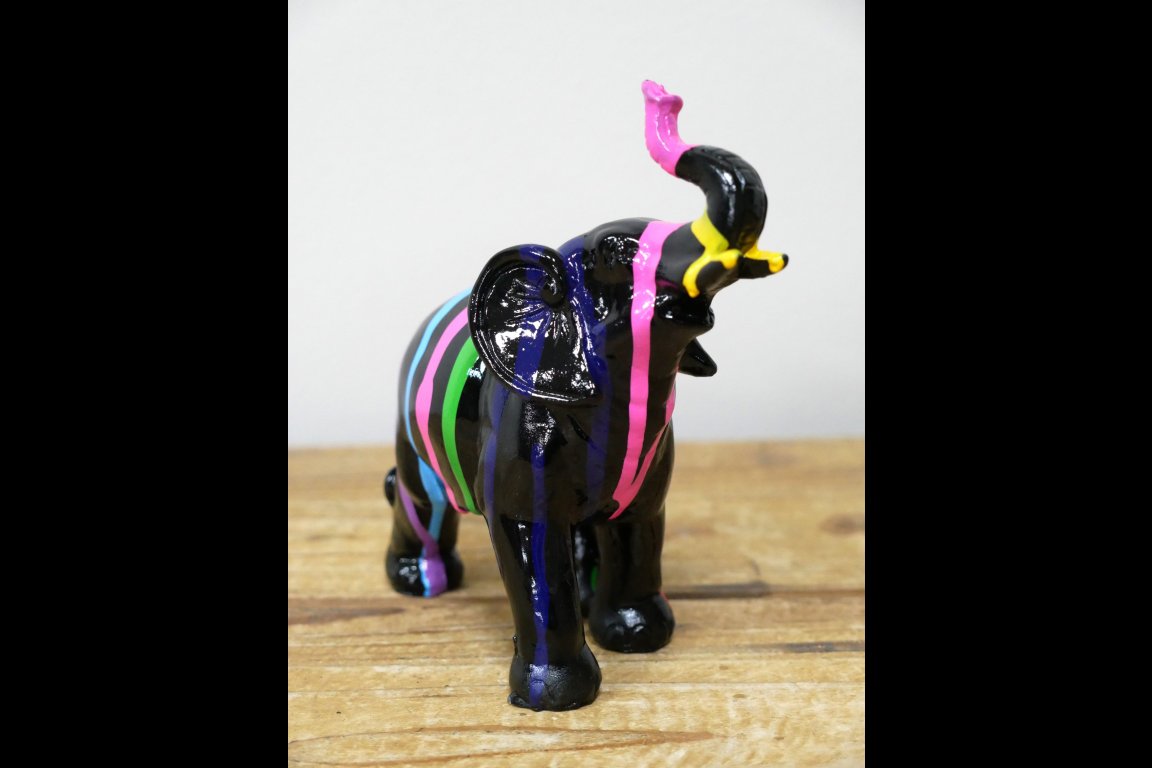 Baby Elephant With Stripes