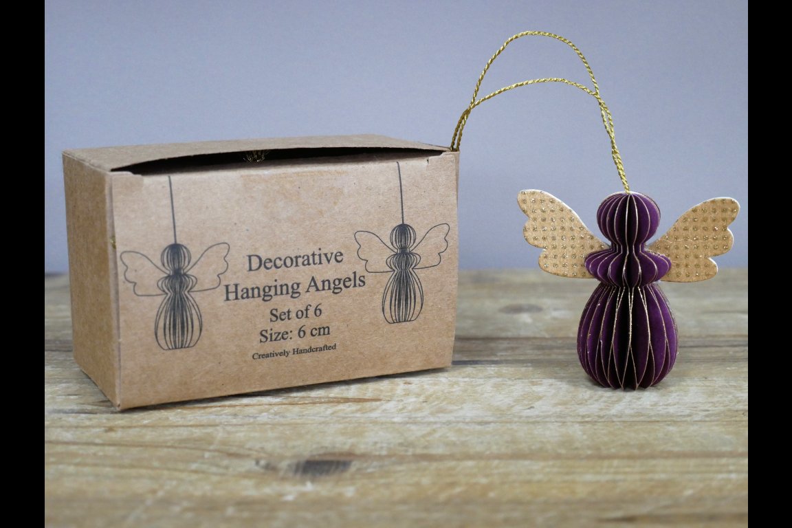 Set Of 6 Angels - Purple