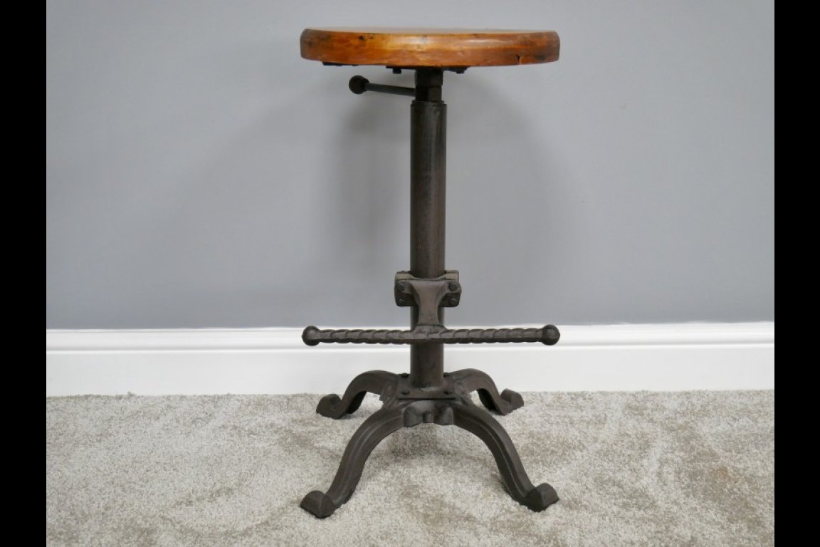 Stool With Wooden Top
