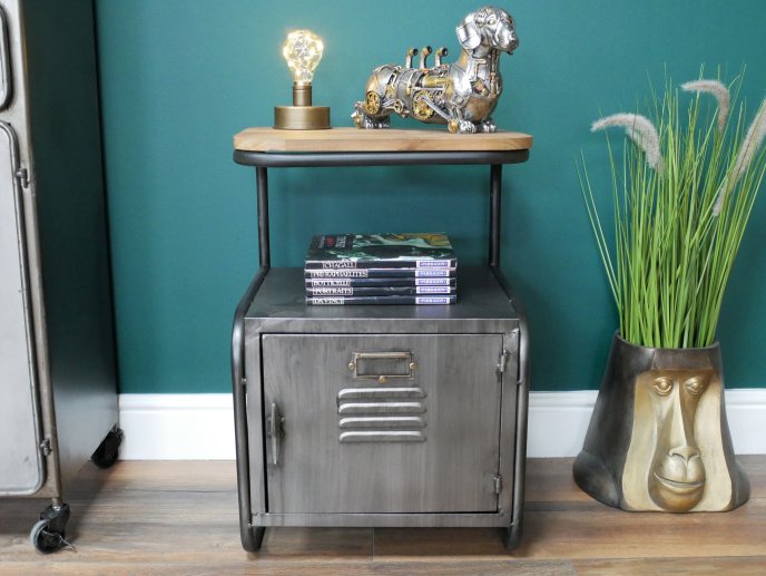 Industrial Bedside Cabinet