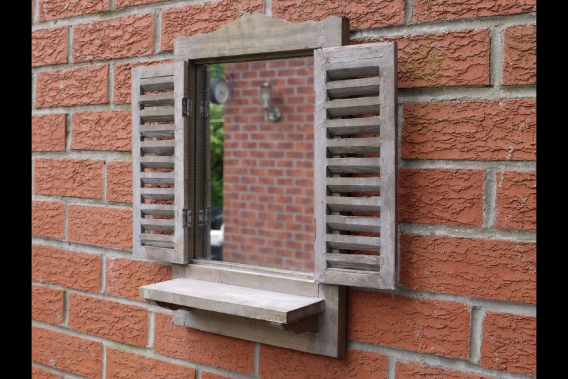 Shutter Mirror With Shelf