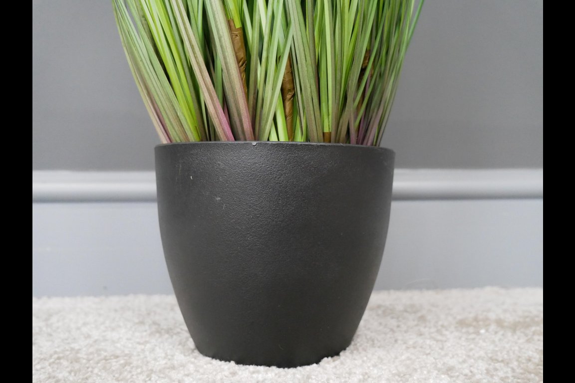 Artificial Grass With White Flowers